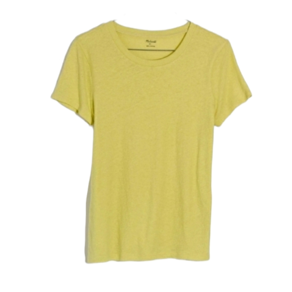 Madewell Chartreuse Yellow Low Fi Tee Shirt